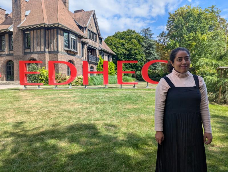 Tanisha at the EDHEC campus