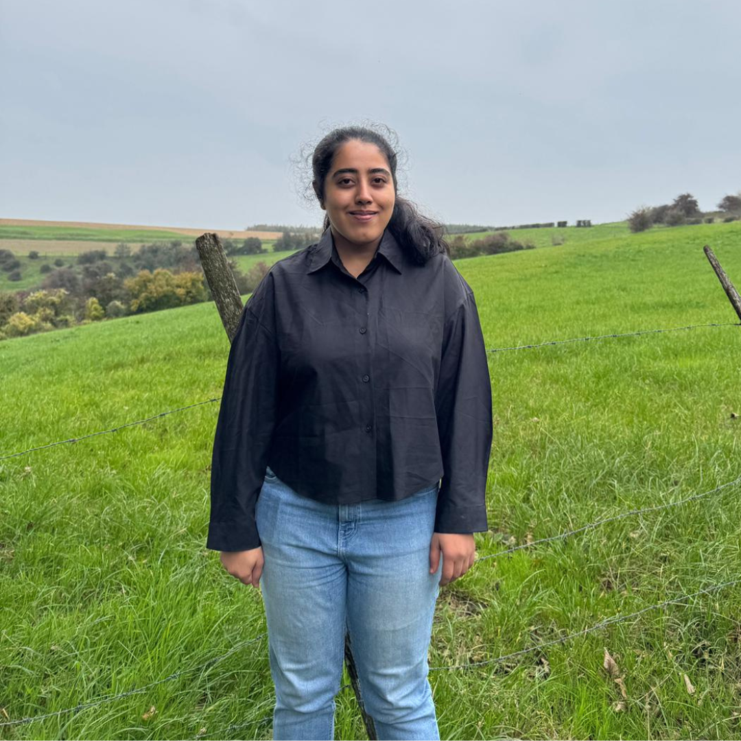 Tanisha outdoors in the green countryside